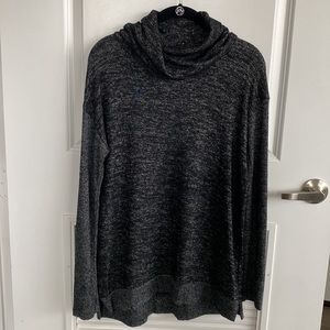 GAP Black Marled Cowl Neck Shirt